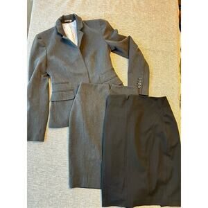 Express Women's Pencil Skirts Size 00 (Gray & Black) Suit Gray Jacket Size 0 Set